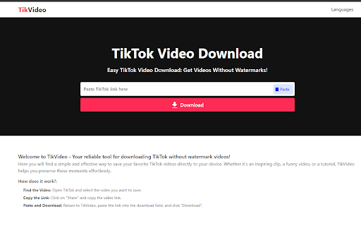 TikTok Video Download from Chrome web store to be run with OffiDocs Chromium online TikTok Video Download from Chrome web store to be run with OffiDocs Chromium online