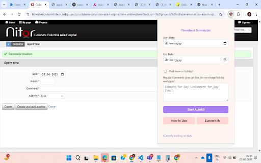 Timesheet Terminator from Chrome web store to be run with OffiDocs Chromium online Timesheet Terminator from Chrome web store to be run with OffiDocs Chromium online