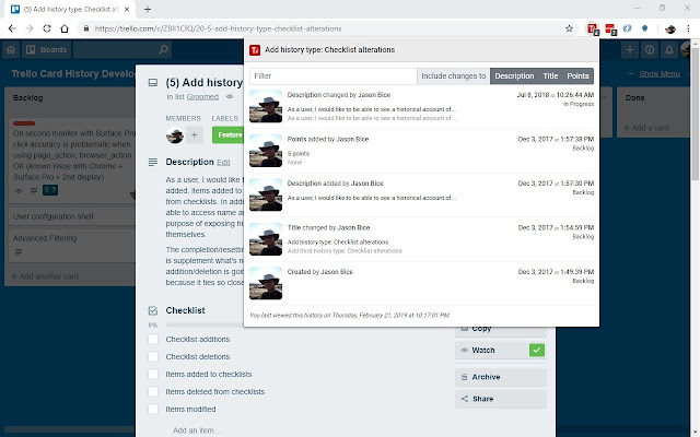 Trello Card History from Chrome web store to be run with OffiDocs Chromium online Trello Card History from Chrome web store to be run with OffiDocs Chromium online