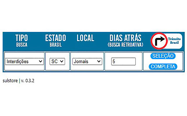 Trânsito Brasil 0.3.2 from Chrome web store to be run with OffiDocs Chromium online Trânsito Brasil 0.3.2 from Chrome web store to be run with OffiDocs Chromium online