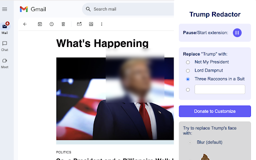 Trump Redactor from Chrome web store to be run with OffiDocs Chromium online Trump Redactor from Chrome web store to be run with OffiDocs Chromium online