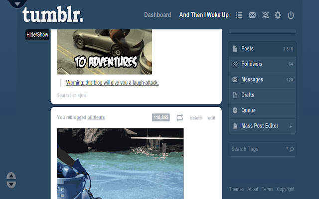 TumblrFloater from Chrome web store to be run with OffiDocs Chromium online TumblrFloater from Chrome web store to be run with OffiDocs Chromium online