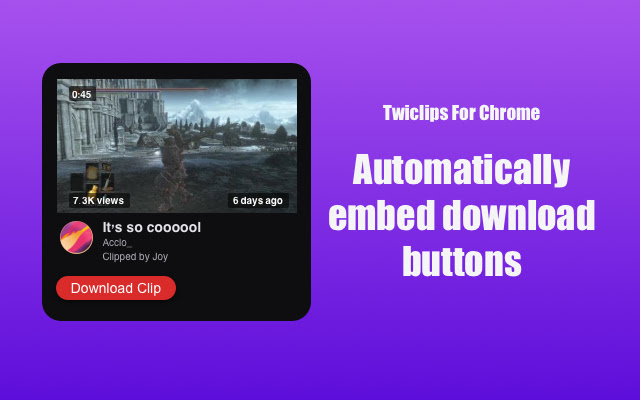 Twiclips Twitch Clip Downloader from Chrome web store to be run with OffiDocs Chromium online Twiclips Twitch Clip Downloader from Chrome web store to be run with OffiDocs Chromium online