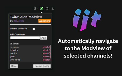 Twitch Auto Modview for Chrome/Opera from Chrome web store to be run with OffiDocs Chromium online Twitch Auto Modview for Chrome/Opera from Chrome web store to be run with OffiDocs Chromium online