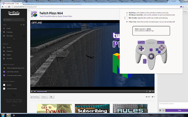 TwitchPlaysN64 Controller from Chrome web store to be run with OffiDocs Chromium online TwitchPlaysN64 Controller from Chrome web store to be run with OffiDocs Chromium online