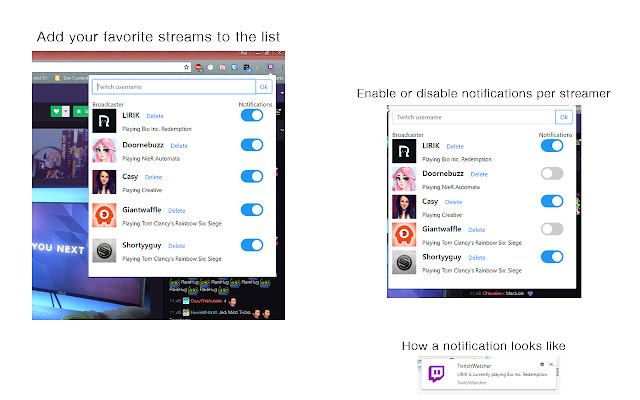 TwitchWatcher from Chrome web store to be run with OffiDocs Chromium online TwitchWatcher from Chrome web store to be run with OffiDocs Chromium online