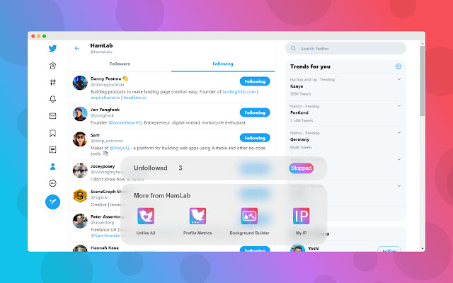 Twitter Unfollow All from Chrome web store to be run with OffiDocs Chromium online Twitter Unfollow All from Chrome web store to be run with OffiDocs Chromium online