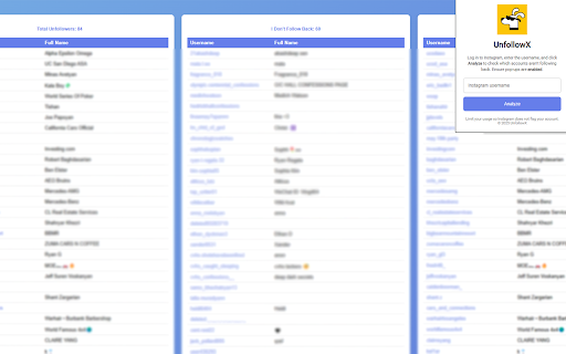 UnfollowX from Chrome web store to be run with OffiDocs Chromium online UnfollowX from Chrome web store to be run with OffiDocs Chromium online