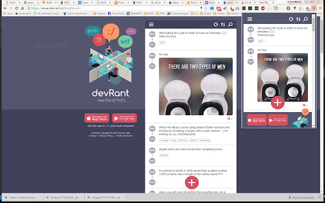 Un Official devRant Chrome Extansion from Chrome web store to be run with OffiDocs Chromium online Un Official devRant Chrome Extansion from Chrome web store to be run with OffiDocs Chromium online