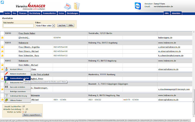 VereinsMANAGER free trial from Chrome web store to be run with OffiDocs Chromium online VereinsMANAGER free trial from Chrome web store to be run with OffiDocs Chromium online
