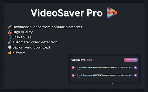VideoSaver Pro Download Video Online from Chrome web store to be run with OffiDocs Chromium online VideoSaver Pro Download Video Online from Chrome web store to be run with OffiDocs Chromium online
