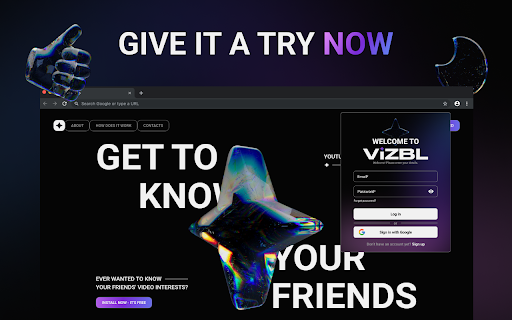ViZBL Get To Know Your Friends from Chrome web store to be run with OffiDocs Chromium online ViZBL Get To Know Your Friends from Chrome web store to be run with OffiDocs Chromium online