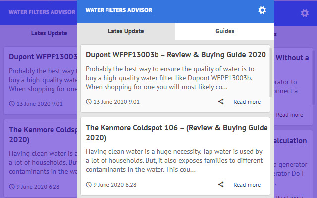 Water Filters Advisor Update Lastest News from Chrome web store to be run with OffiDocs Chromium online Water Filters Advisor Update Lastest News from Chrome web store to be run with OffiDocs Chromium online