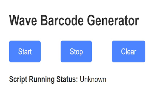 Wave Barcode Generator from Chrome web store to be run with OffiDocs Chromium online Wave Barcode Generator from Chrome web store to be run with OffiDocs Chromium online