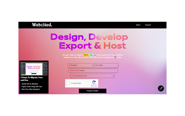 Webflow Code Exporter from Chrome web store to be run with OffiDocs Chromium online Webflow Code Exporter from Chrome web store to be run with OffiDocs Chromium online