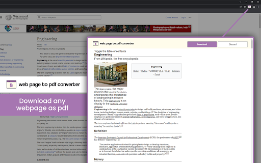 Web Page to PDF Converter from Chrome web store to be run with OffiDocs Chromium online Web Page to PDF Converter from Chrome web store to be run with OffiDocs Chromium online