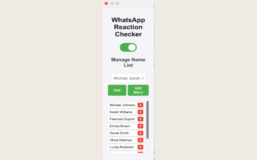 Whatsapp Reaction Checker from Chrome web store to be run with OffiDocs Chromium online Whatsapp Reaction Checker from Chrome web store to be run with OffiDocs Chromium online
