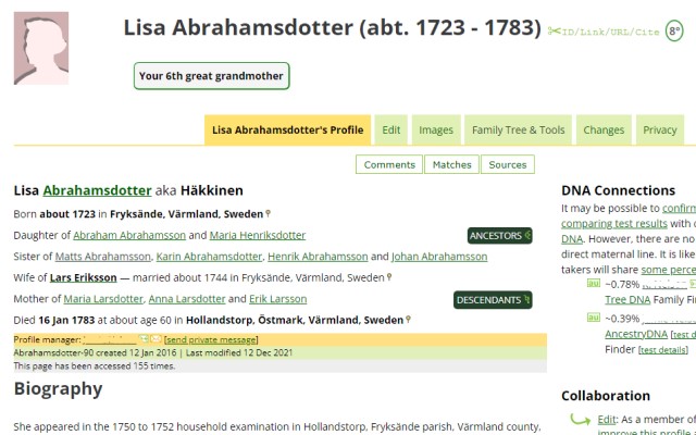 WikiTree Browser Extension from Chrome web store to be run with OffiDocs Chromium online WikiTree Browser Extension from Chrome web store to be run with OffiDocs Chromium online