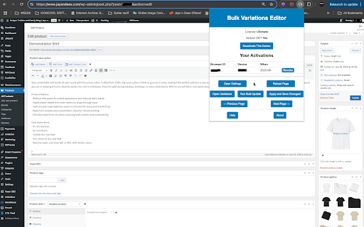 WooCommerce Bulk Product Variations Pro from Chrome web store to be run with OffiDocs Chromium online WooCommerce Bulk Product Variations Pro from Chrome web store to be run with OffiDocs Chromium online