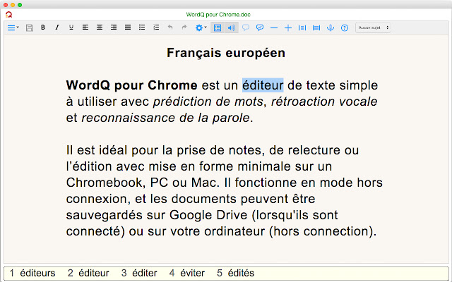 WordQ EU FR from Chrome web store to be run with OffiDocs Chromium online WordQ EU FR from Chrome web store to be run with OffiDocs Chromium online