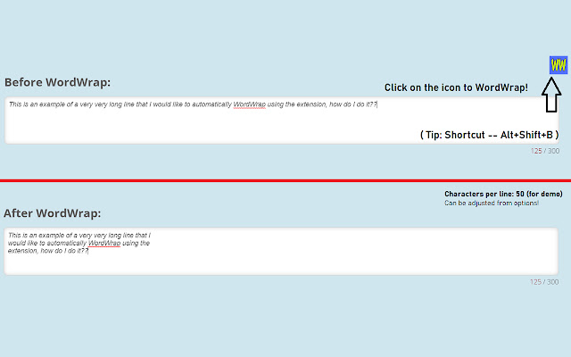 Word WrapperCharacter limit per line from Chrome web store to be run with OffiDocs Chromium online Word WrapperCharacter limit per line from Chrome web store to be run with OffiDocs Chromium online