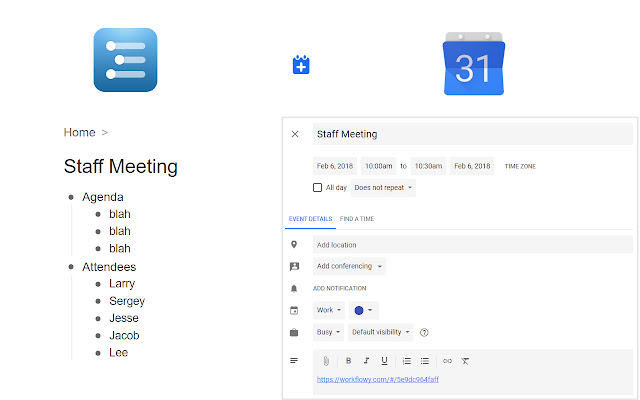 WorkFlowy to Google Calendar from Chrome web store to be run with OffiDocs Chromium online WorkFlowy to Google Calendar from Chrome web store to be run with OffiDocs Chromium online