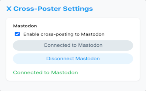 X CrossPost from Chrome web store to be run with OffiDocs Chromium online X CrossPost from Chrome web store to be run with OffiDocs Chromium online