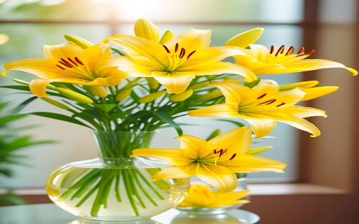 Yellow lily vase wallpaper from Chrome web store to be run with OffiDocs Chromium online Yellow lily vase wallpaper from Chrome web store to be run with OffiDocs Chromium online