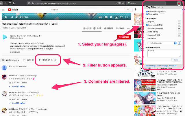 Yet Another YouTube Comment Filter from Chrome web store to be run with OffiDocs Chromium online Yet Another YouTube Comment Filter from Chrome web store to be run with OffiDocs Chromium online