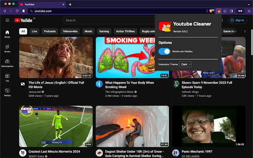 Youtube Cleaner from Chrome web store to be run with OffiDocs Chromium online Youtube Cleaner from Chrome web store to be run with OffiDocs Chromium online