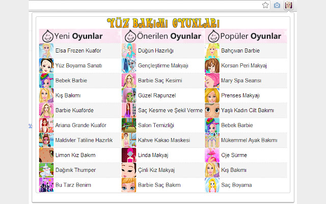 Yüz Bakımı Oyunları from Chrome web store to be run with OffiDocs Chromium online Yüz Bakımı Oyunları from Chrome web store to be run with OffiDocs Chromium online