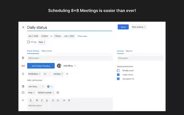 8x8 Work Meetings for Google Chrome from Chrome web store to be run with OffiDocs Chromium online 8x8 Work Meetings for Google Chrome from Chrome web store to be run with OffiDocs Chromium online