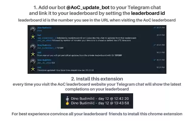 Advent of Code Telegram Bot from Chrome web store to be run with OffiDocs Chromium online Advent of Code Telegram Bot from Chrome web store to be run with OffiDocs Chromium online