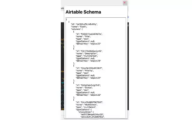 Airtable Schema Extractor from Chrome web store to be run with OffiDocs Chromium online Airtable Schema Extractor from Chrome web store to be run with OffiDocs Chromium online