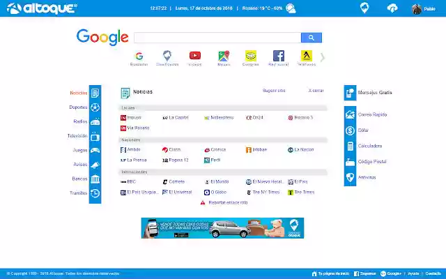 Altoque Página de inicio from Chrome web store to be run with OffiDocs Chromium online Altoque Página de inicio from Chrome web store to be run with OffiDocs Chromium online