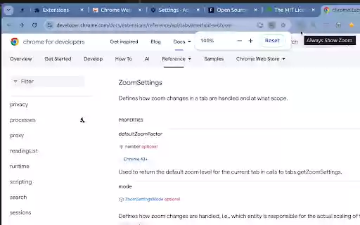 Always Show Zoom from Chrome web store to be run with OffiDocs Chromium online Always Show Zoom from Chrome web store to be run with OffiDocs Chromium online