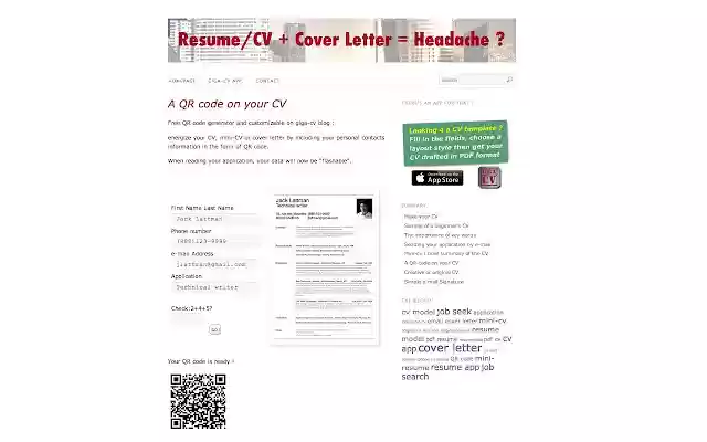 A QR code on your CV from Chrome web store to be run with OffiDocs Chromium online A QR code on your CV from Chrome web store to be run with OffiDocs Chromium online