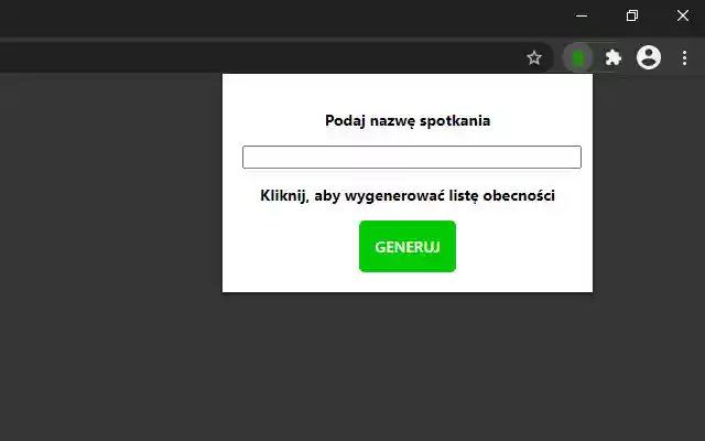 Attendance list maker for Google Meet from Chrome web store to be run with OffiDocs Chromium online Attendance list maker for Google Meet from Chrome web store to be run with OffiDocs Chromium online