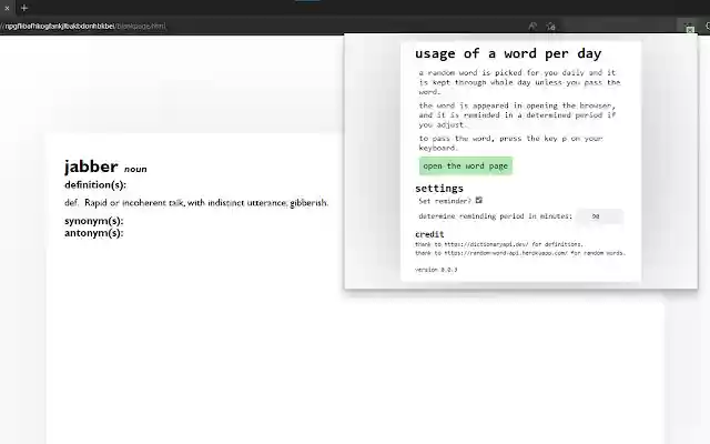 A word per day from Chrome web store to be run with OffiDocs Chromium online A word per day from Chrome web store to be run with OffiDocs Chromium online