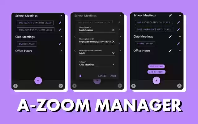 A Zoom Manager from Chrome web store to be run with OffiDocs Chromium online A Zoom Manager from Chrome web store to be run with OffiDocs Chromium online