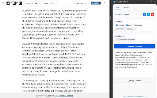 BacklinkRush from Chrome web store to be run with OffiDocs Chromium online BacklinkRush from Chrome web store to be run with OffiDocs Chromium online