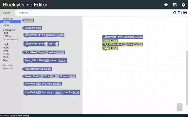 BlocklyDuino Editor from Chrome web store to be run with OffiDocs Chromium online BlocklyDuino Editor from Chrome web store to be run with OffiDocs Chromium online