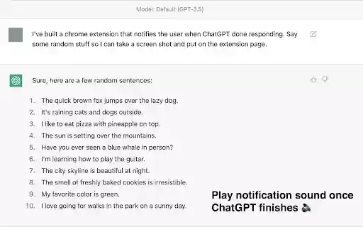 ChatGPT Notifier from Chrome web store to be run with OffiDocs Chromium online ChatGPT Notifier from Chrome web store to be run with OffiDocs Chromium online