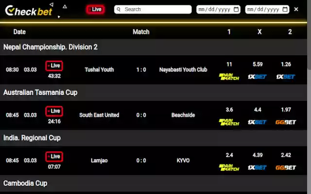 CheckBet from Chrome web store to be run with OffiDocs Chromium online CheckBet from Chrome web store to be run with OffiDocs Chromium online