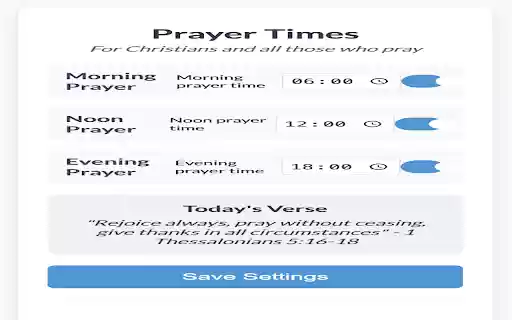 Christian Prayer Reminder from Chrome web store to be run with OffiDocs Chromium online Christian Prayer Reminder from Chrome web store to be run with OffiDocs Chromium online