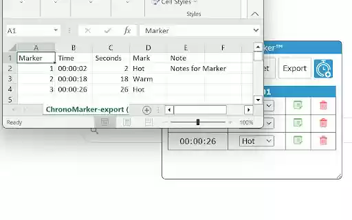 ChronoMarker™ from Chrome web store to be run with OffiDocs Chromium online ChronoMarker™ from Chrome web store to be run with OffiDocs Chromium online