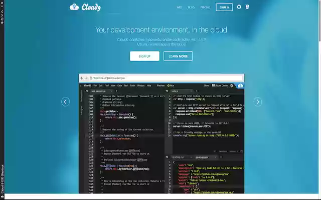 Cloud 9 IDE Shortcut from Chrome web store to be run with OffiDocs Chromium online Cloud 9 IDE Shortcut from Chrome web store to be run with OffiDocs Chromium online