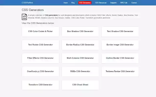 CSS Generators from Chrome web store to be run with OffiDocs Chromium online CSS Generators from Chrome web store to be run with OffiDocs Chromium online