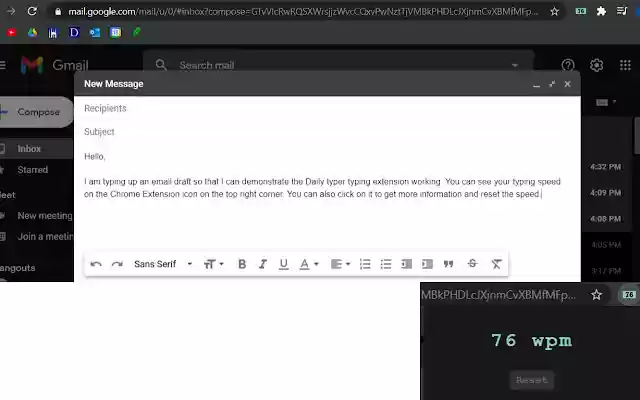 Daily Typer from Chrome web store to be run with OffiDocs Chromium online Daily Typer from Chrome web store to be run with OffiDocs Chromium online