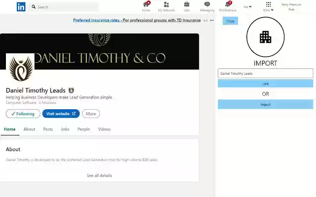 Daniel Timothy Leads Extension from Chrome web store to be run with OffiDocs Chromium online Daniel Timothy Leads Extension from Chrome web store to be run with OffiDocs Chromium online